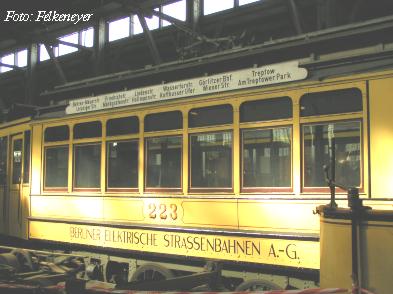 Wagen 223 im Depot Monumentenhalle des Technikmuseums Berlin