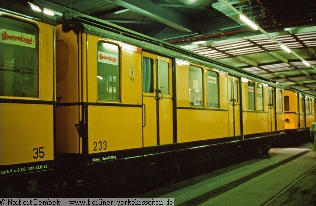 B1 Beiwagen 233 in der BVG-Fahrzeugsammlung Betriebshof Britz